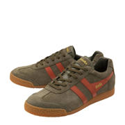 thumbnail: Gola Harrier  suède sneakers kaki/oranje