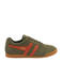 Gola Harrier  suède sneakers kaki/oranje