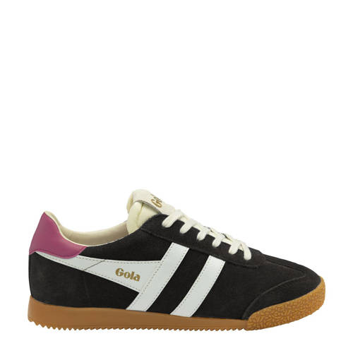 Gola Elan suède sneakers zwart/wit/roze afbeelding