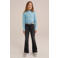 WE Fashion ribgebreide longsleeve lichtblauw