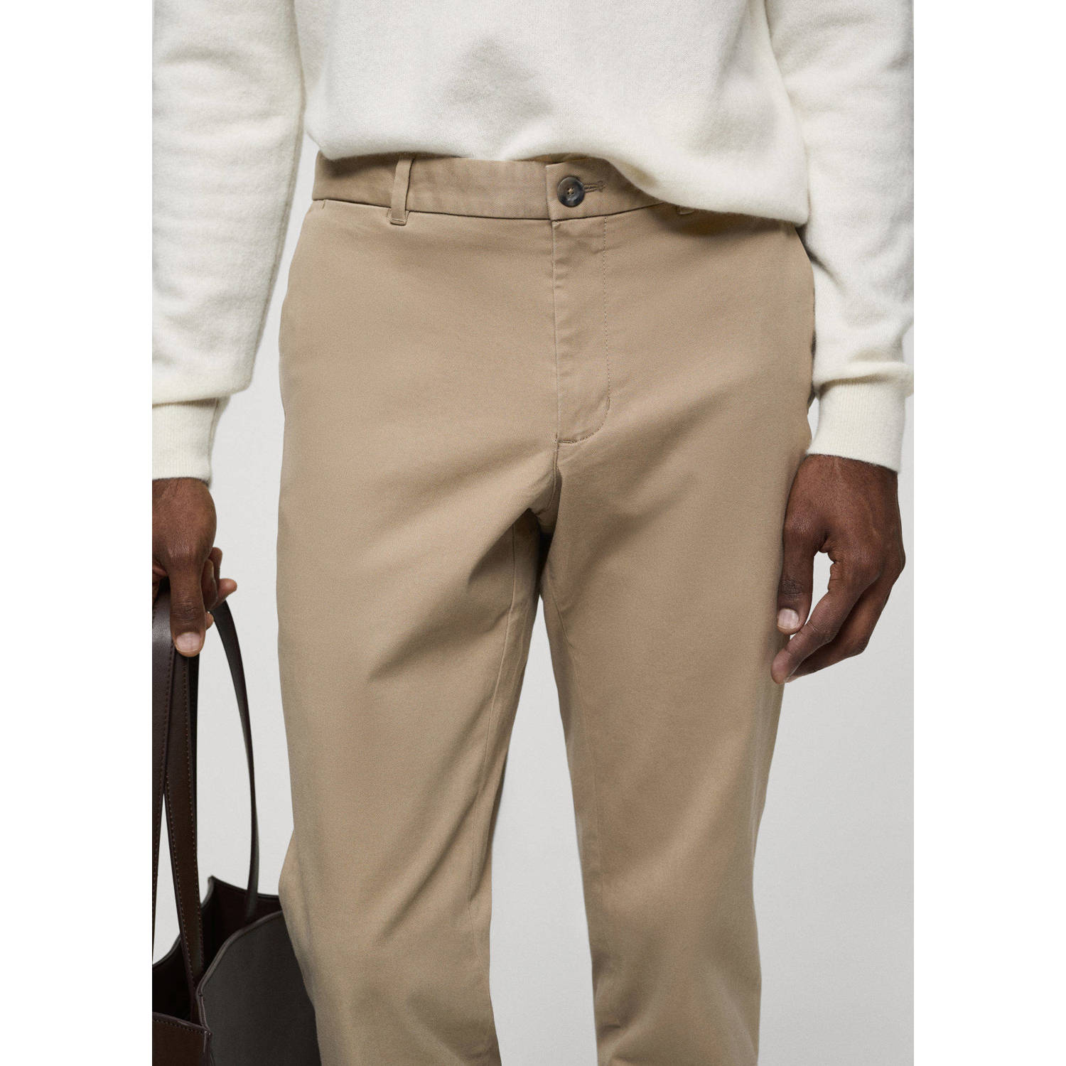 Mango Man slim fit chino lichtbeige