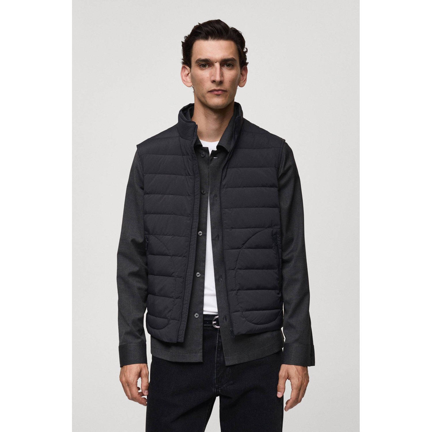 Mango Man bodywarmer antraciet