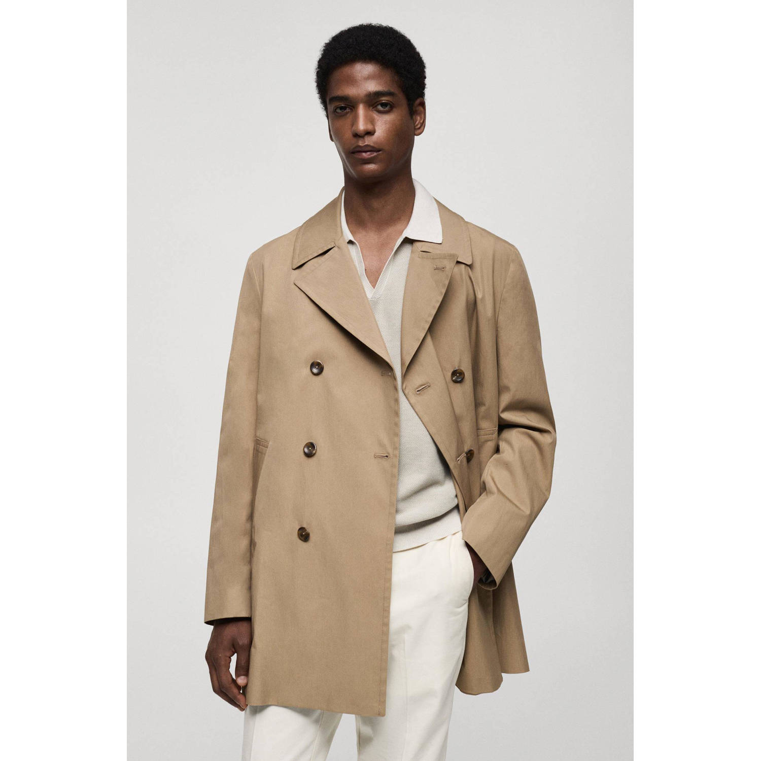 Mango Man trenchcoat beige