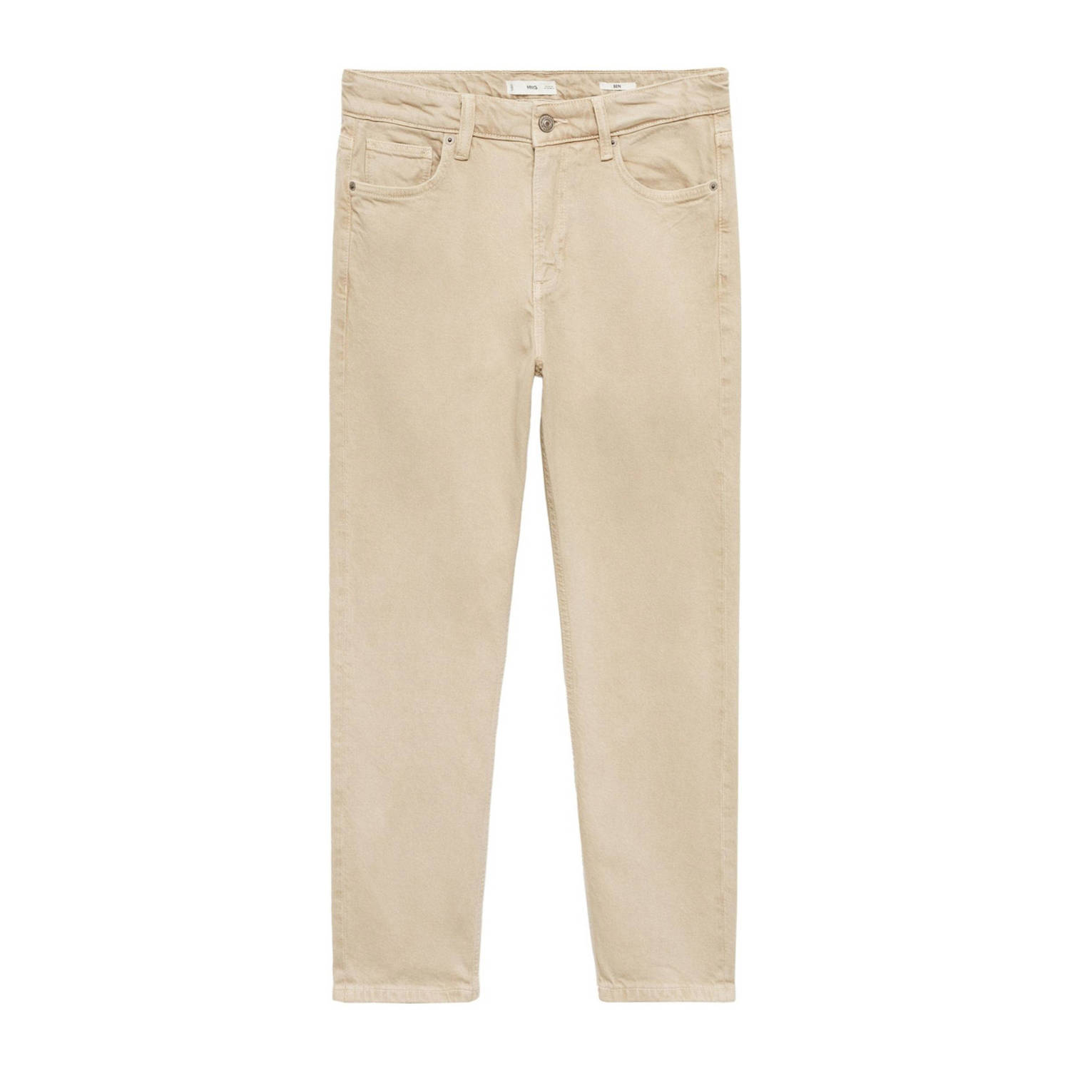 Mango Man tapered fit jeans lichtbeige