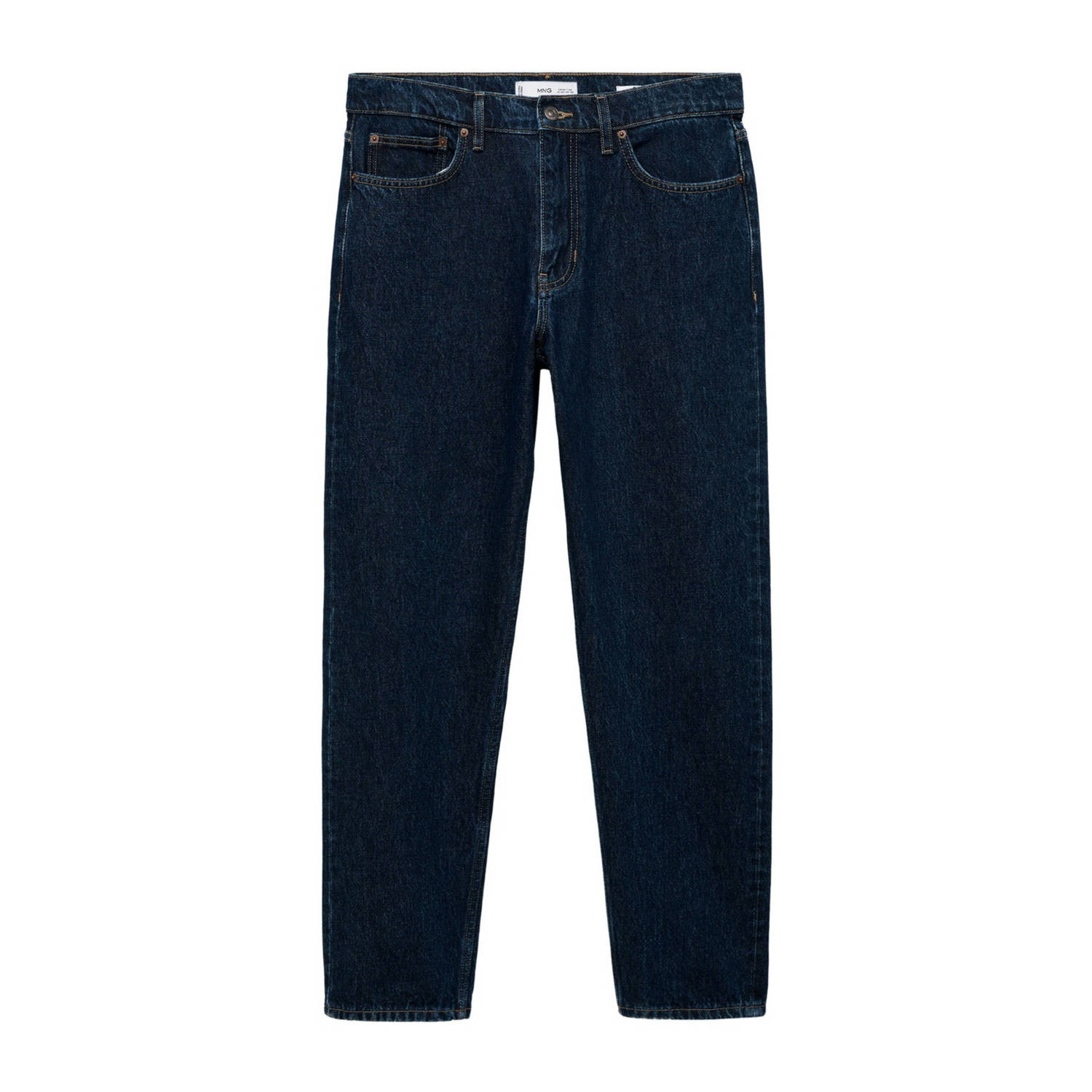 Mango Man straight leg jeans dark blue denim