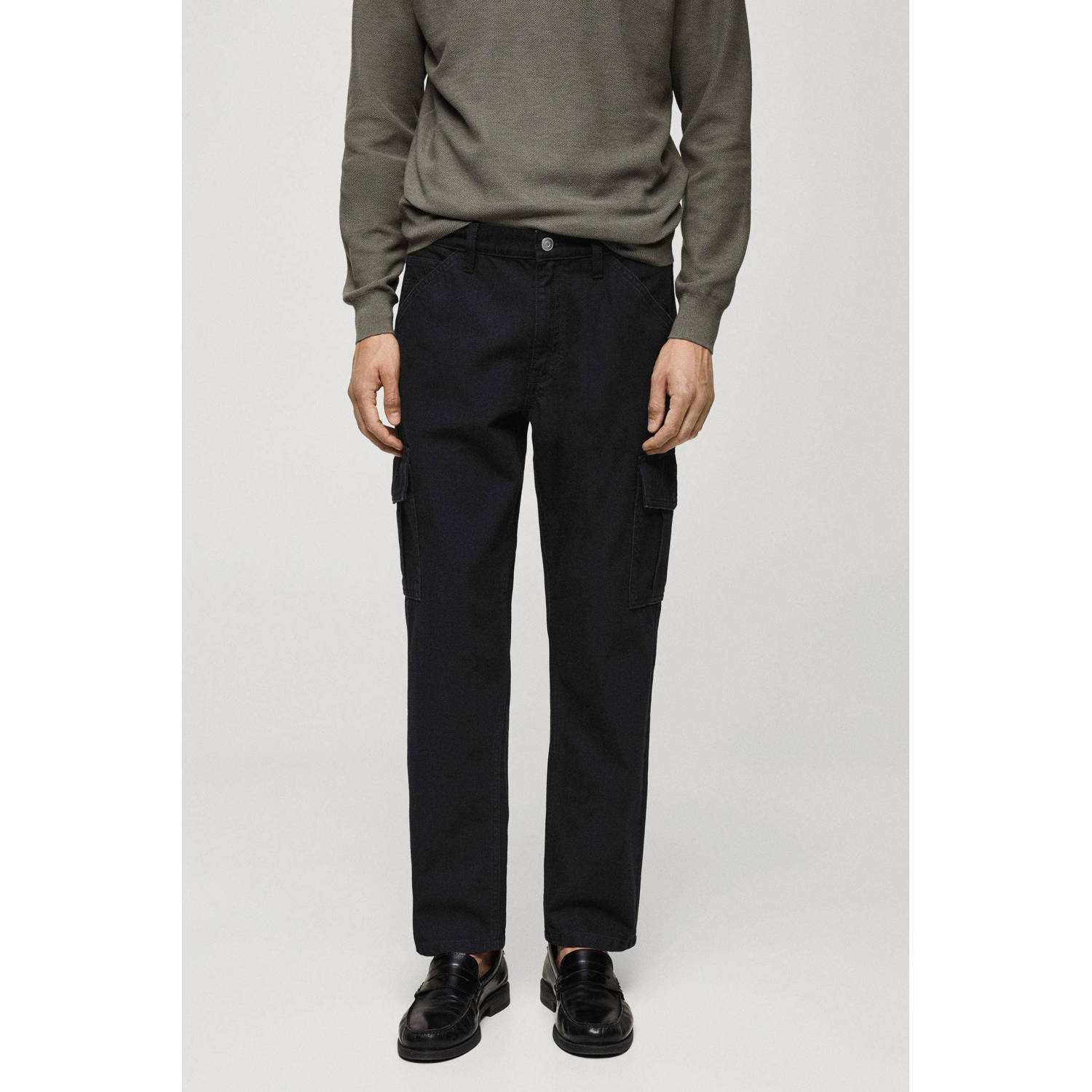 Mango Man straight leg jeans zwart