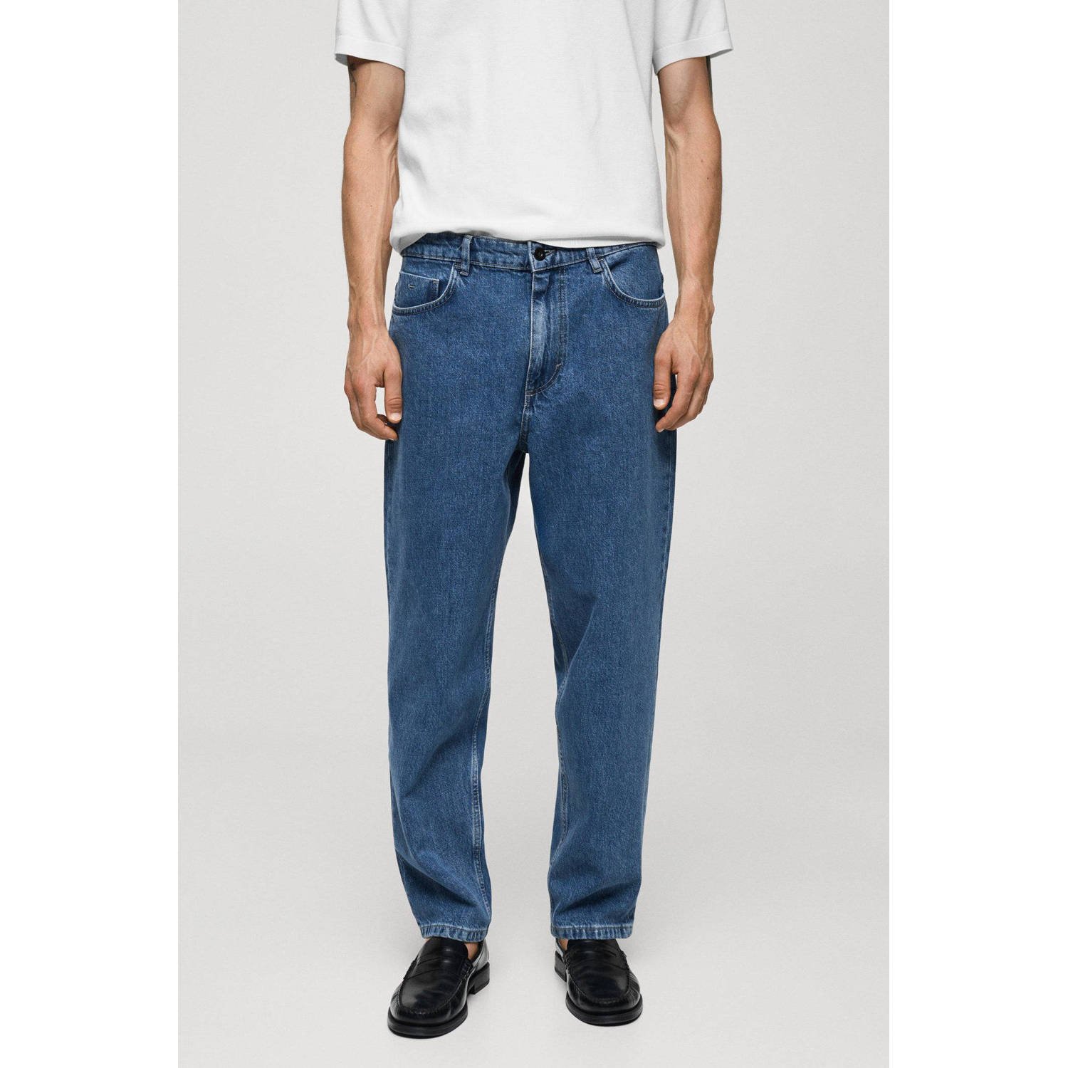 Mango Man relaxed jeans medium blue denim