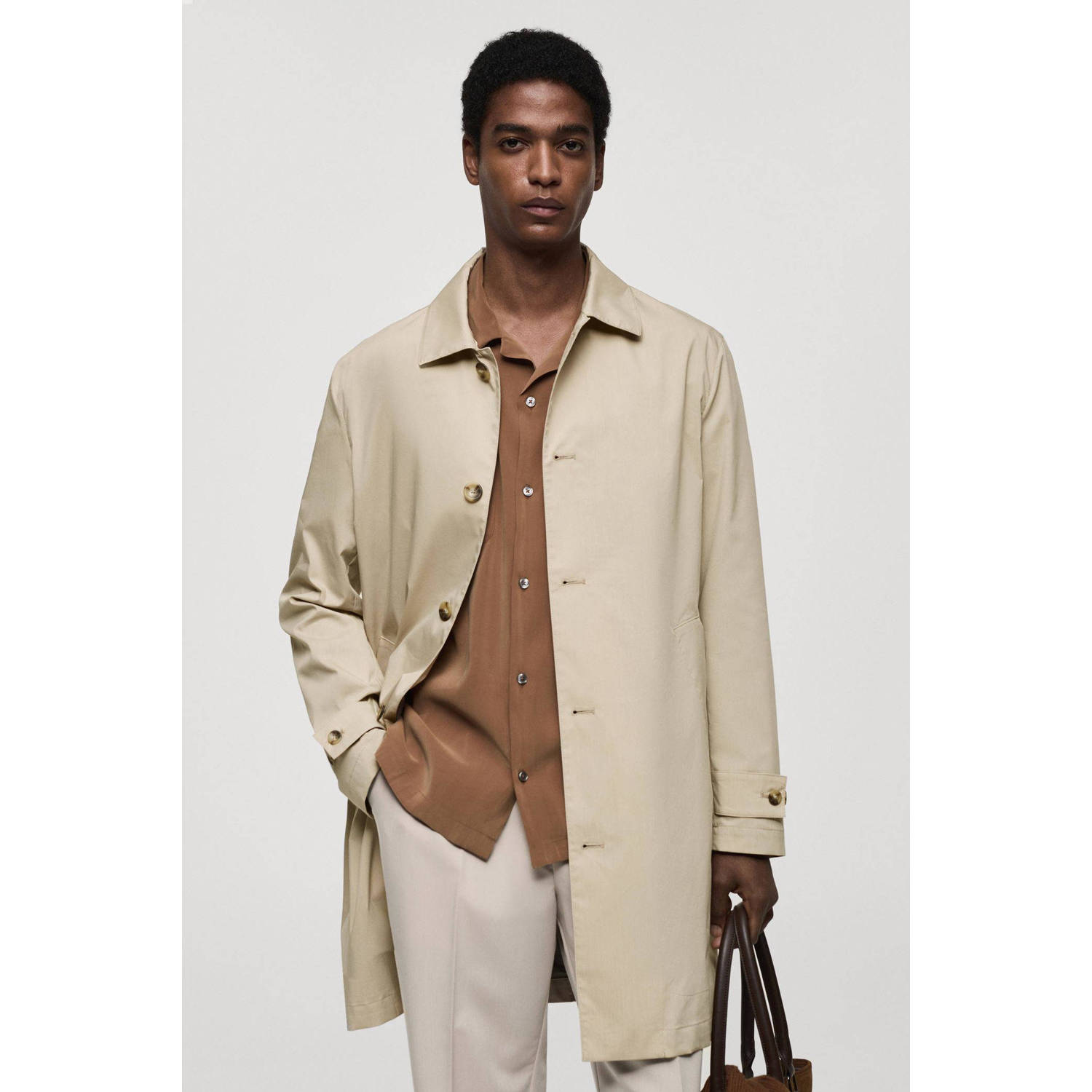 Mango Man trenchcoat beige
