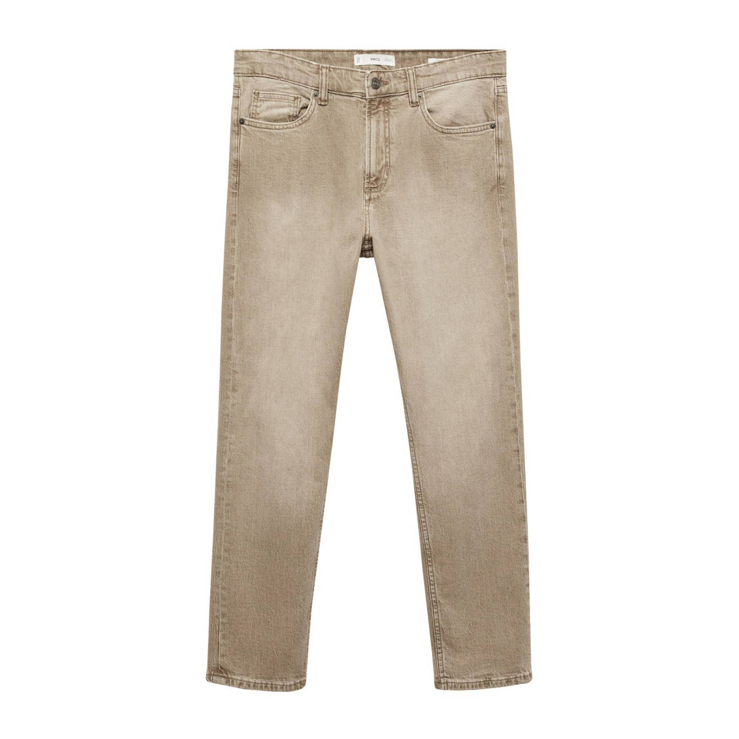 Mango Man tapered fit jeans beige