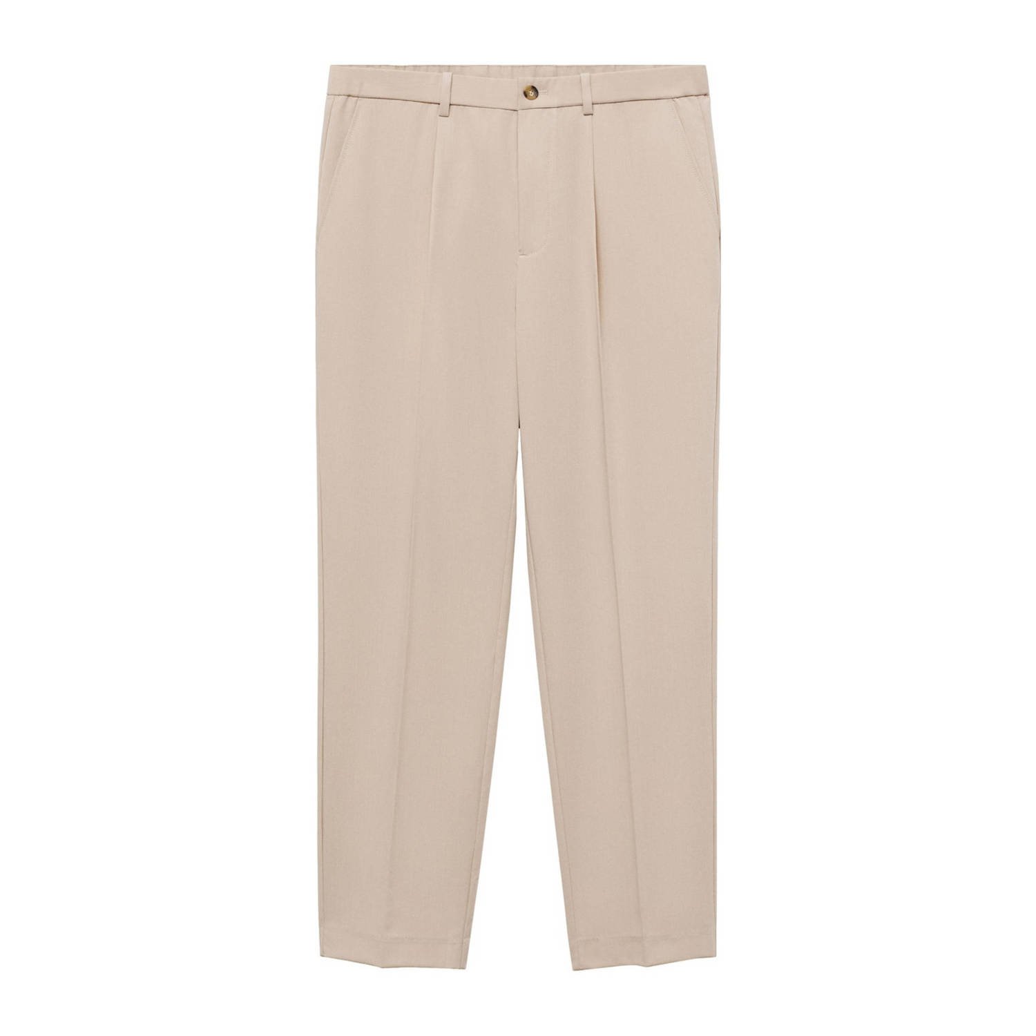 Mango Man regular fit pantalon naturel wit