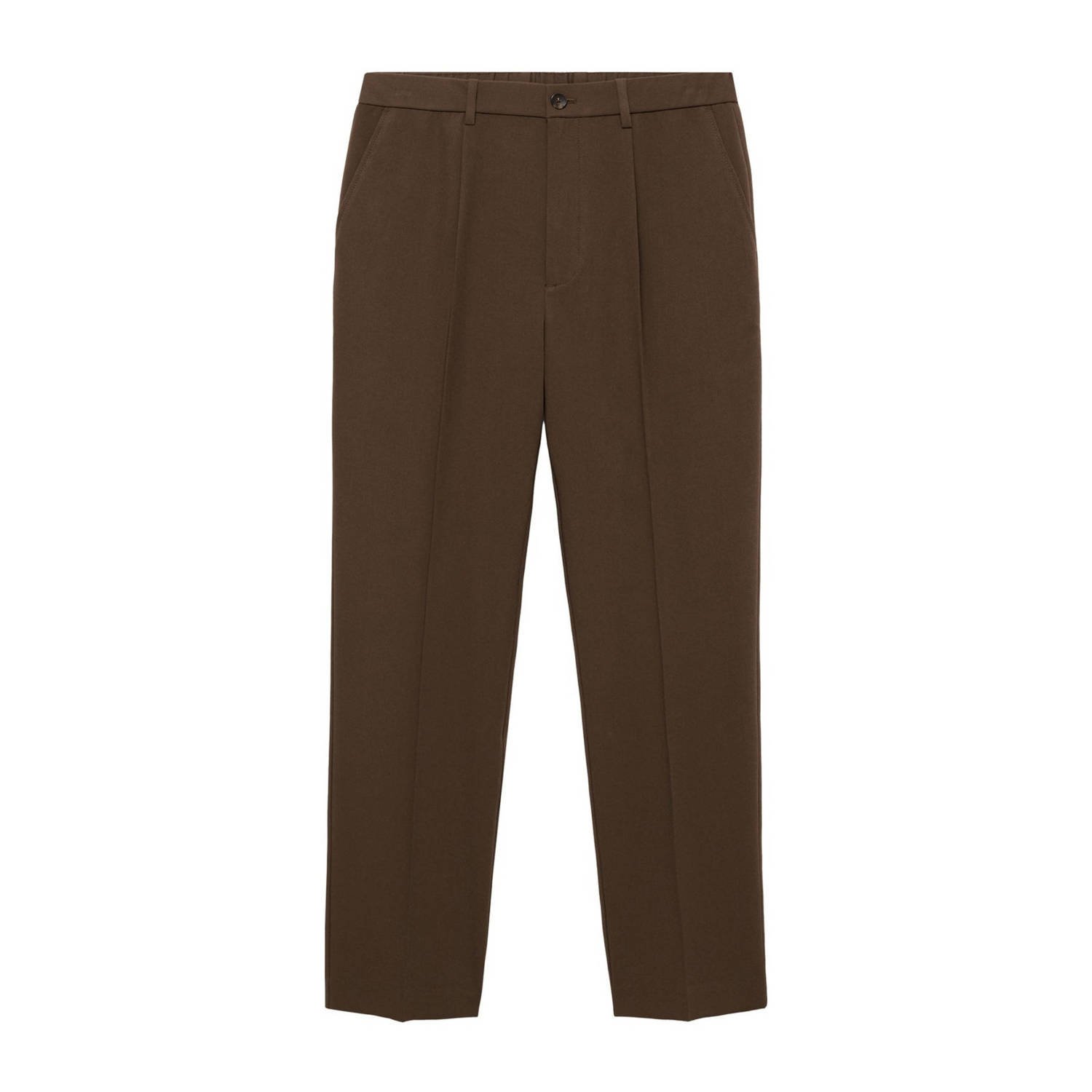 Mango Man regular fit pantalon bruin