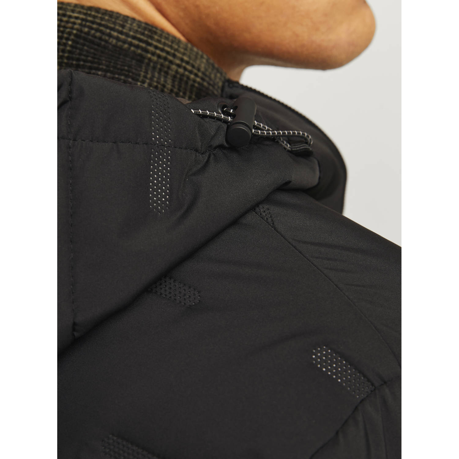 JACK & JONES CORE quilted gewatteerde jas JCOSONIC zwart