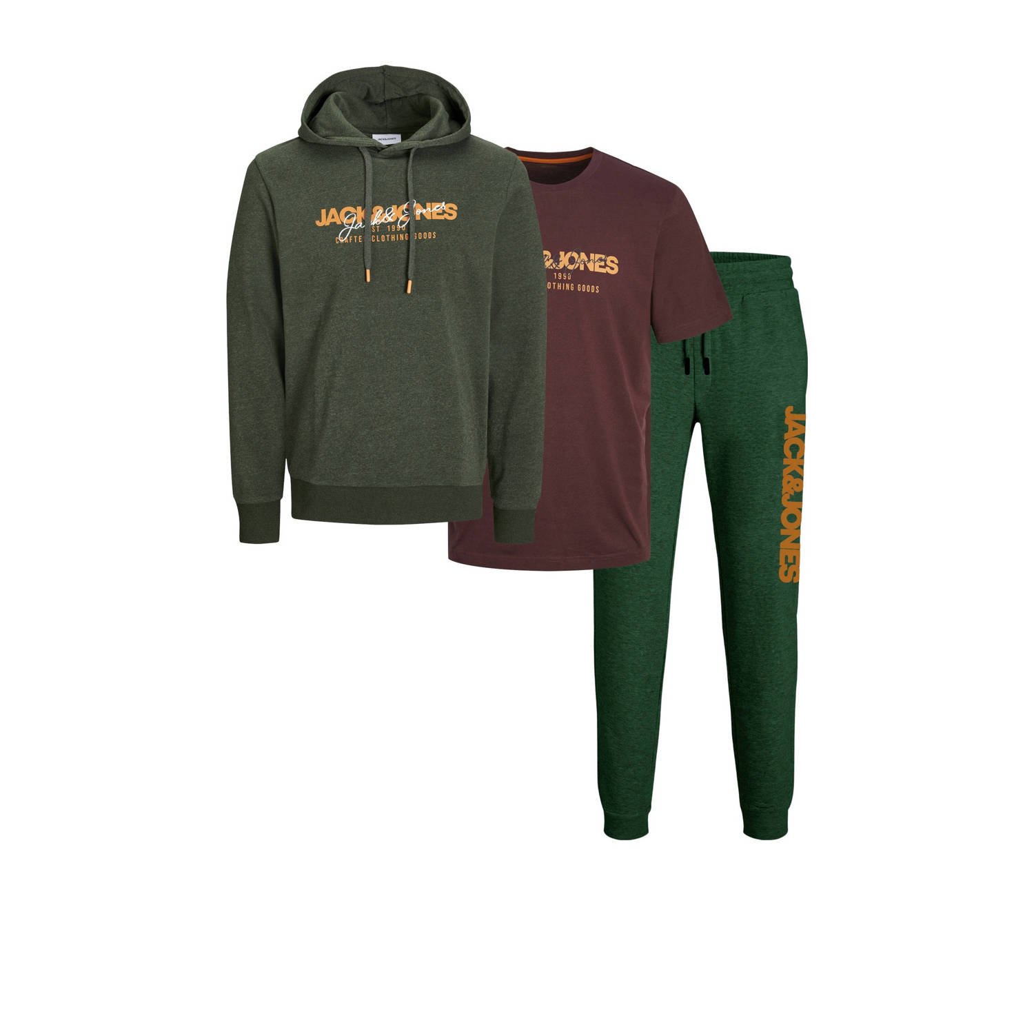 JACK & JONES JALVIS set van hoodie broek en t-shirt