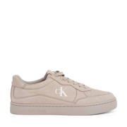 thumbnail: Lichtgrijze heren CALVIN KLEIN JEANS nubuck sneakers met veters en logo