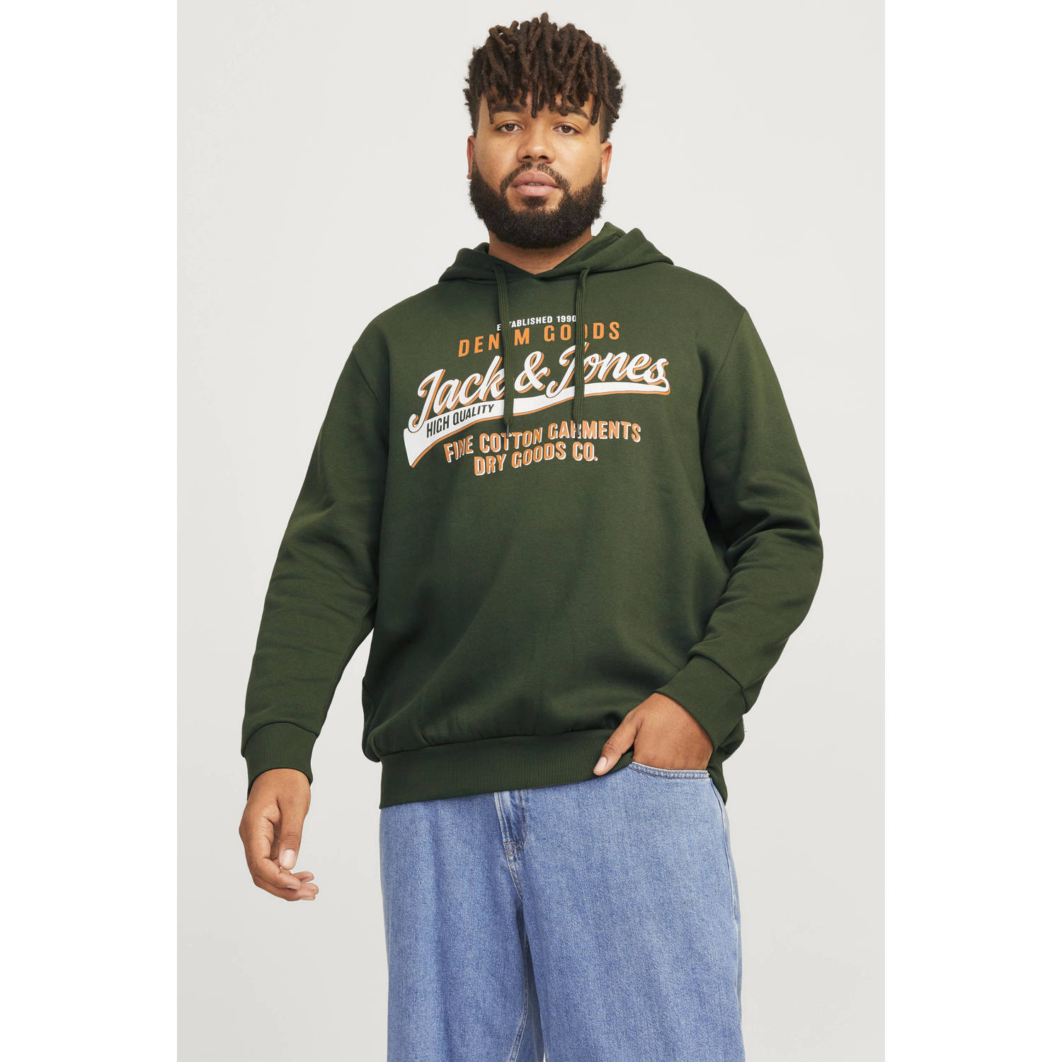 Jack & Jones PlusSize Hoodie JJELOGO SWEAT HOOD 2 COL 24 25 NOOS PLS