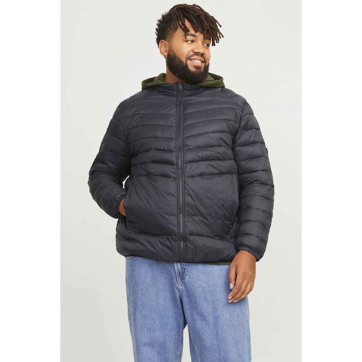 Jack & Jones PlusSize Gewatteerde jas JJESPRINT PUFFER COLLAR NOOS PLS