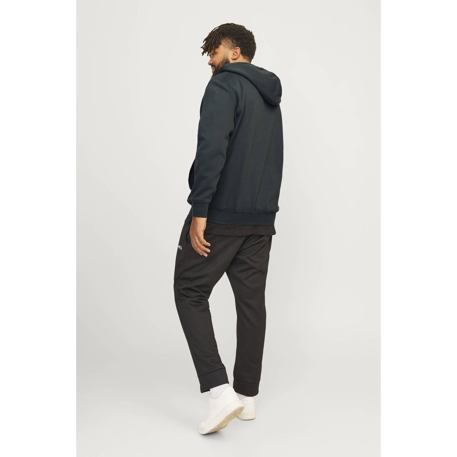 JACK & JONES PLUS SIZE sweatvest JORVESTERBRO Plus Size met printopdruk donkergroen
