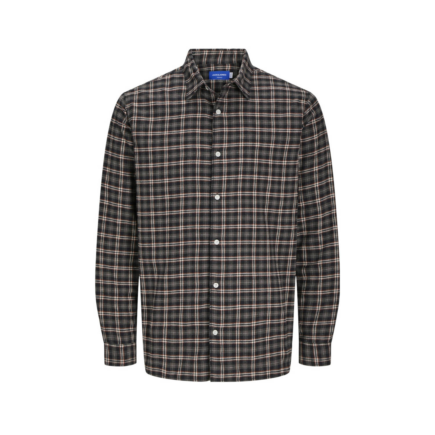 JACK & JONES PLUS SIZE geruit flanellen overhemd JORJOSHUA Plus Size bruin