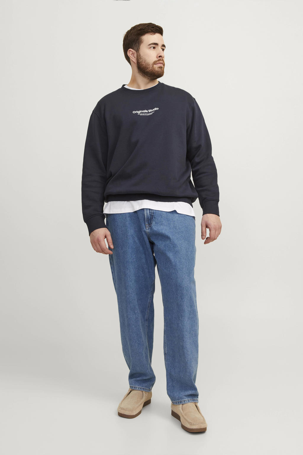 JACK & JONES PLUS SIZE relaxed jeans JJICHRIS JJORIGNIAL MF 412 Plus Size blauw