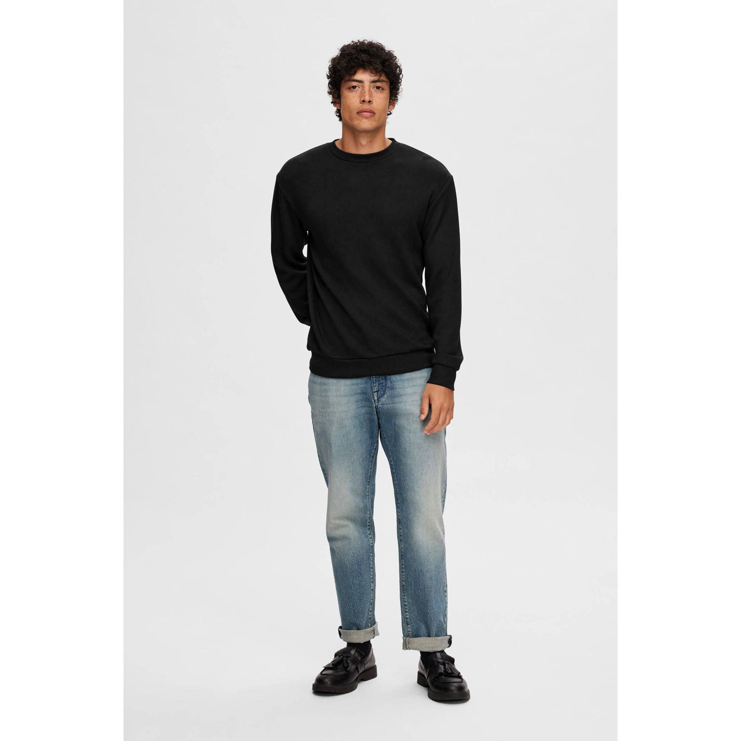 SELECTED HOMME sweater SLHEMANUEL zwart