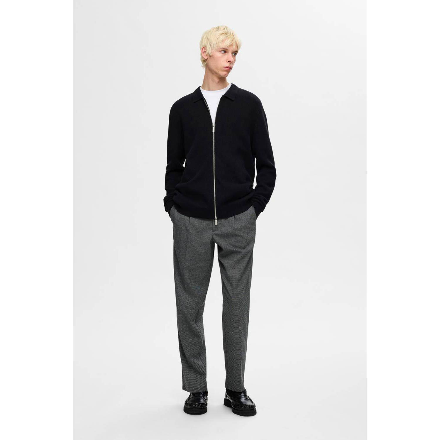 SELECTED HOMME tapered fit broek SLH190-REG TAPERED LEROY PLEAT