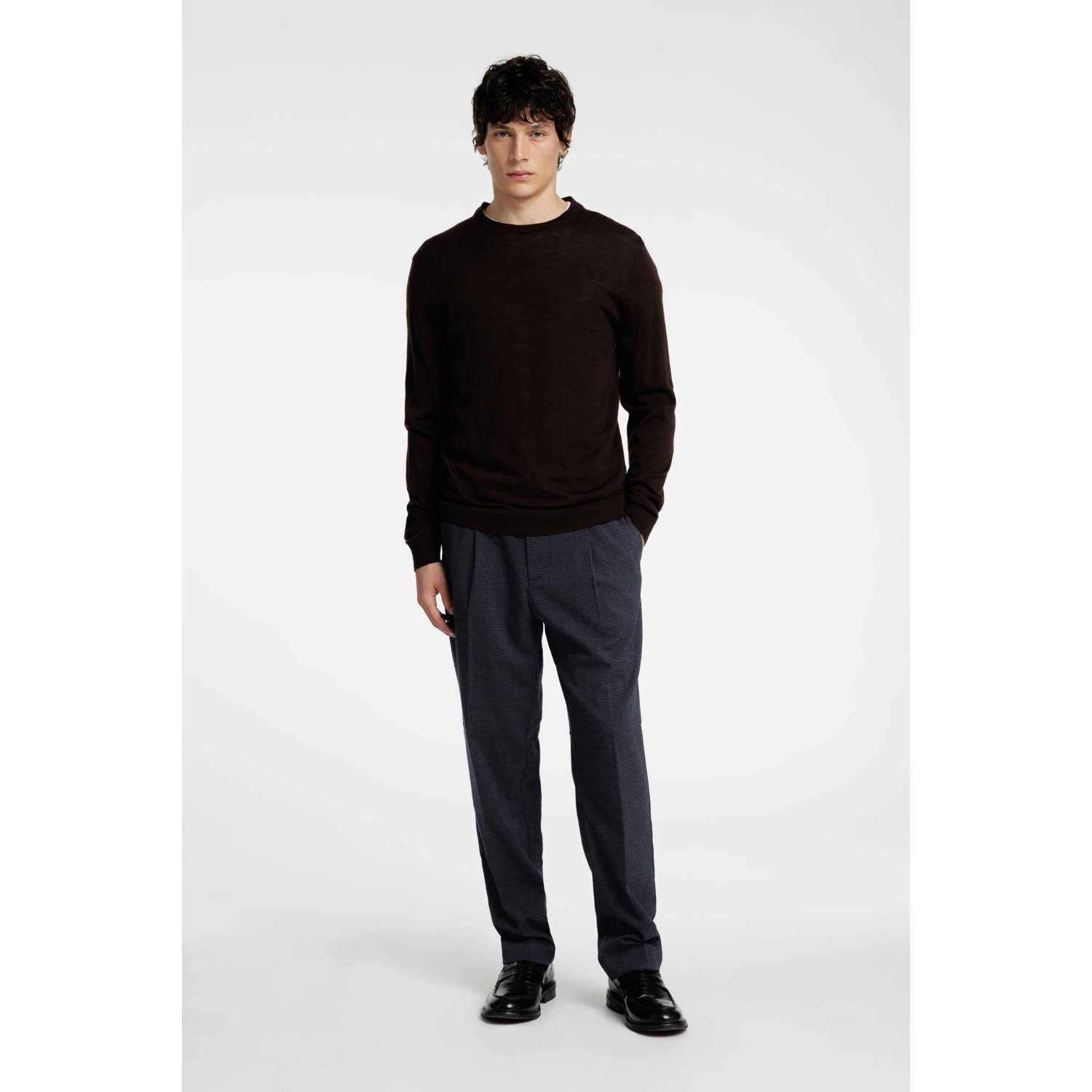 SELECTED HOMME tapered fit broek SLH190-REG TAPERED LEROY PLEAT