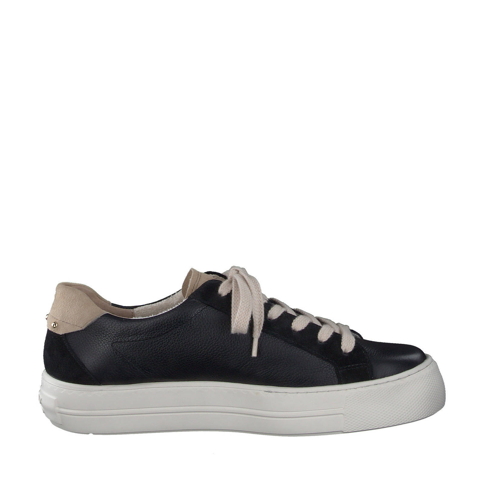 Paul Green leren sneakers zwart/goud | wehkamp
