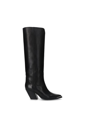 leren cowboylaarzen zwart