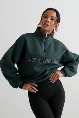 sweater Varsity donkergroen