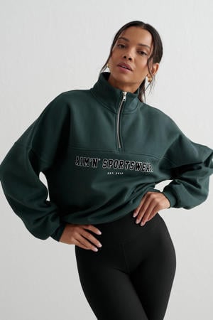 sweater Varsity donkergroen