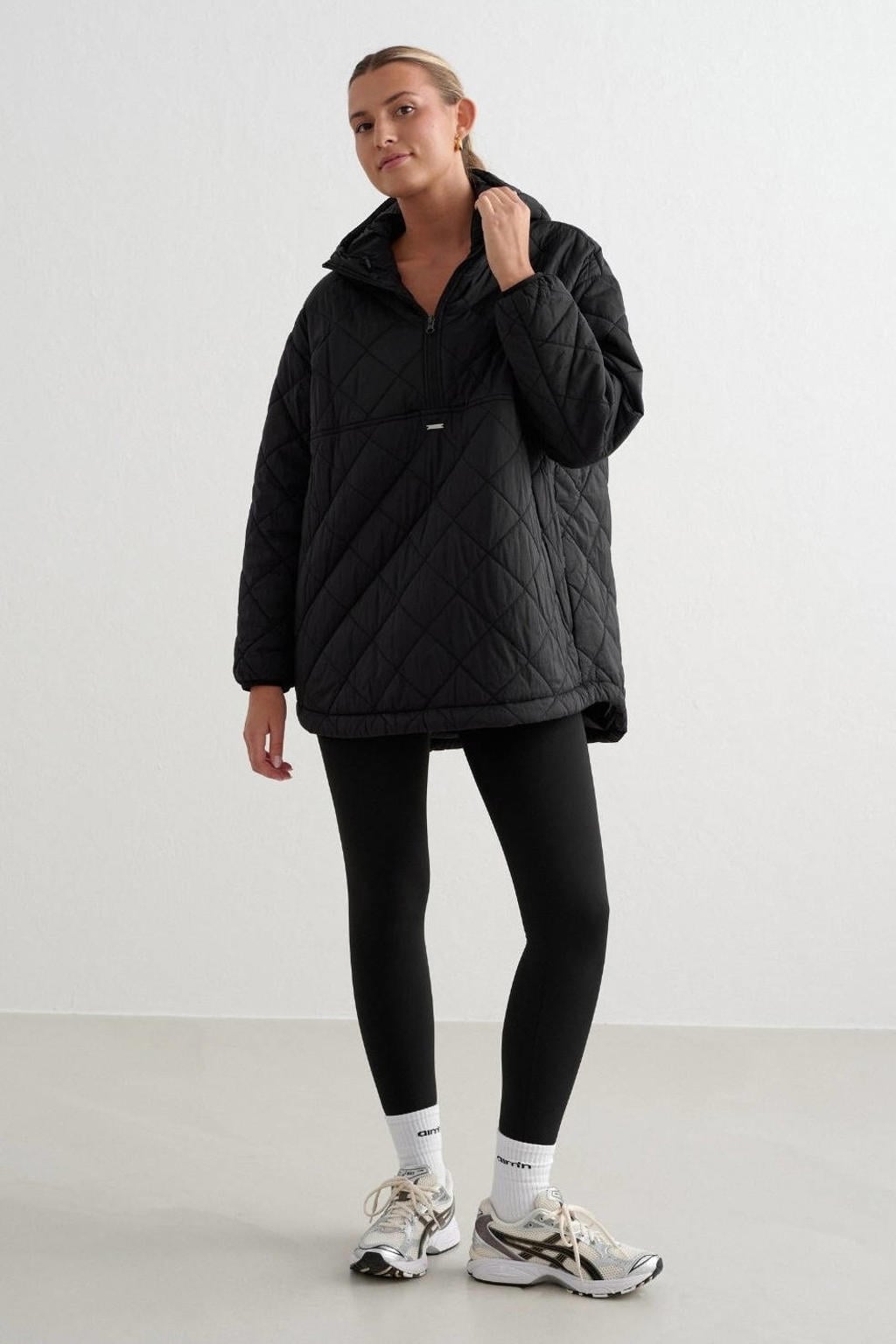 Aim'n oversized anorak zwart
