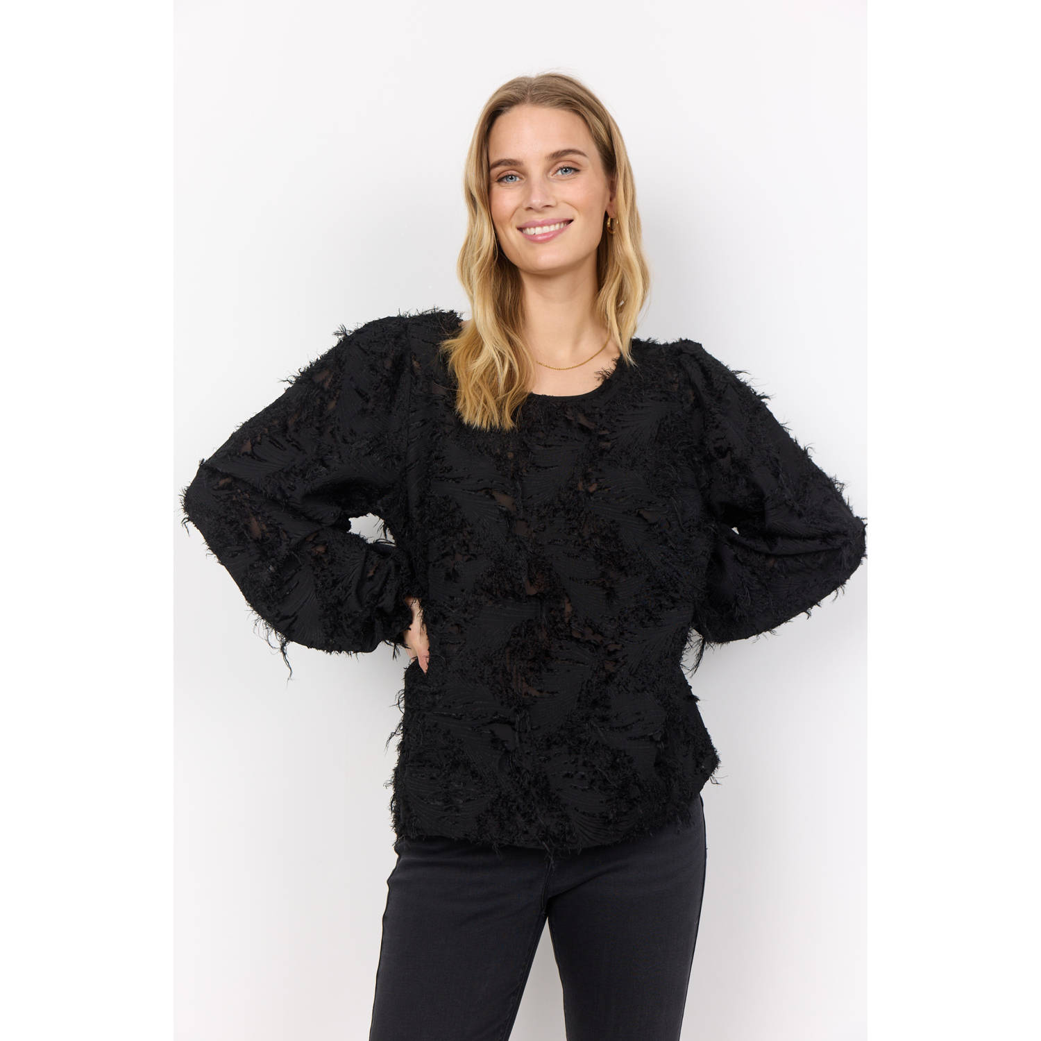 Soyaconcept semi-transparante blouse SC-NADIA zwart