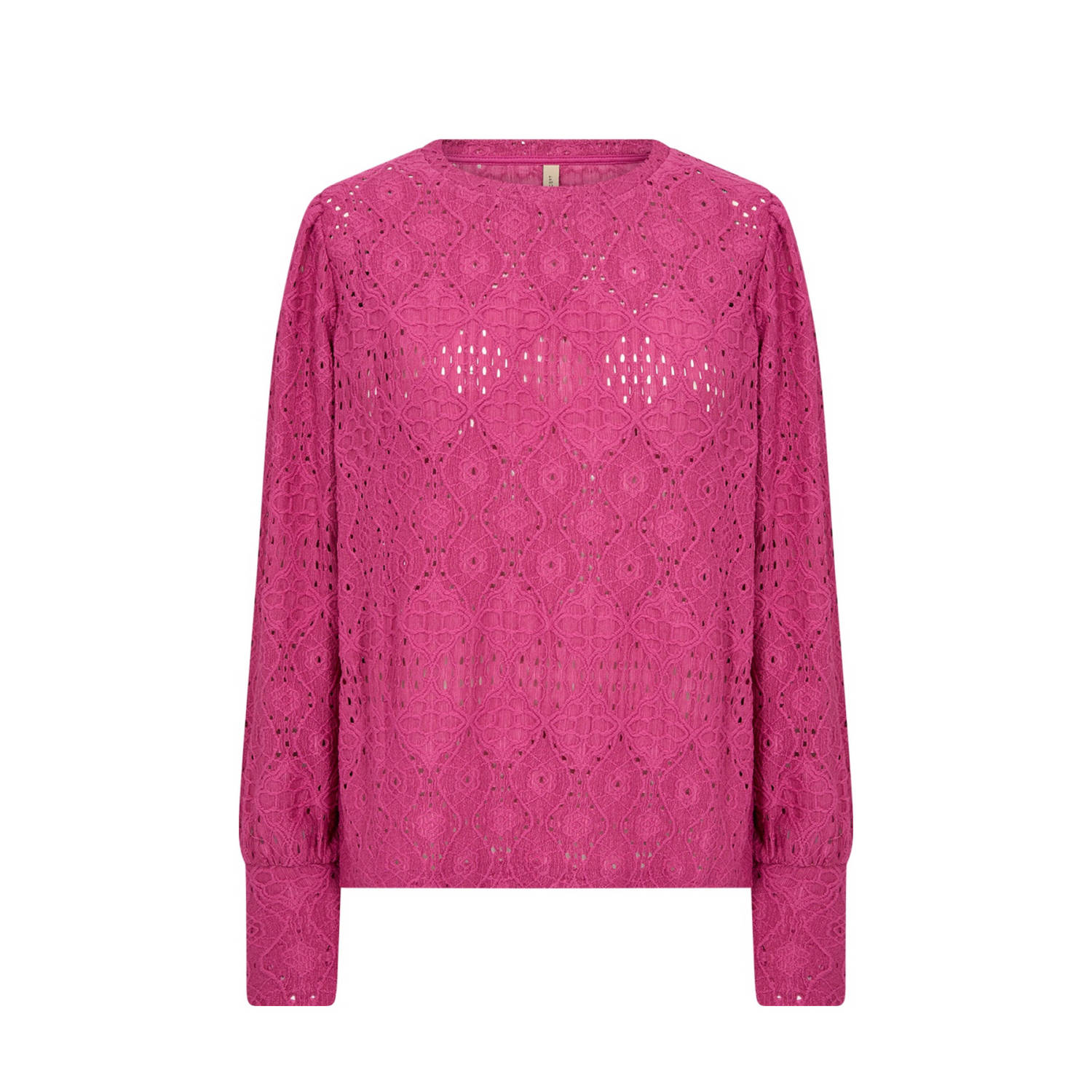 Soyaconcept top met ingebreid patroon roze