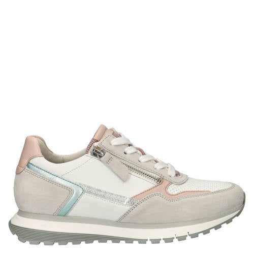 Gabor Comfort Optifit suède sneakers wit/beige afbeelding