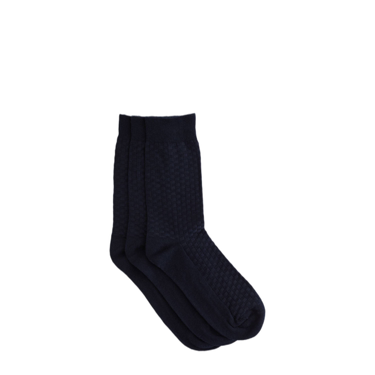 WE Fashion sokken set van 3 donkerblauw