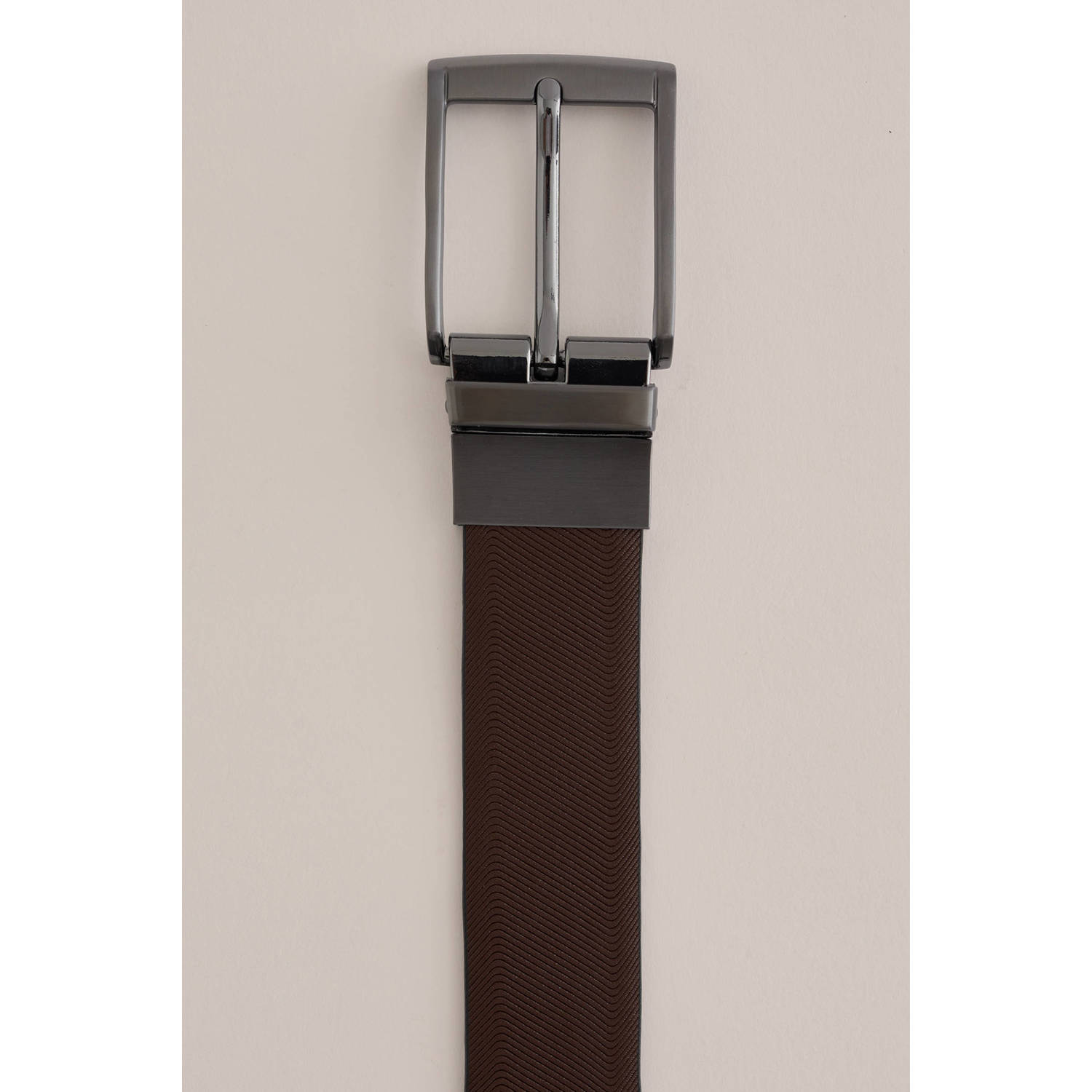 WE Fashion reversible riem zwart donkerbruin