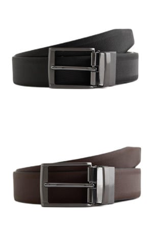 reversible riem zwart/donkerbruin