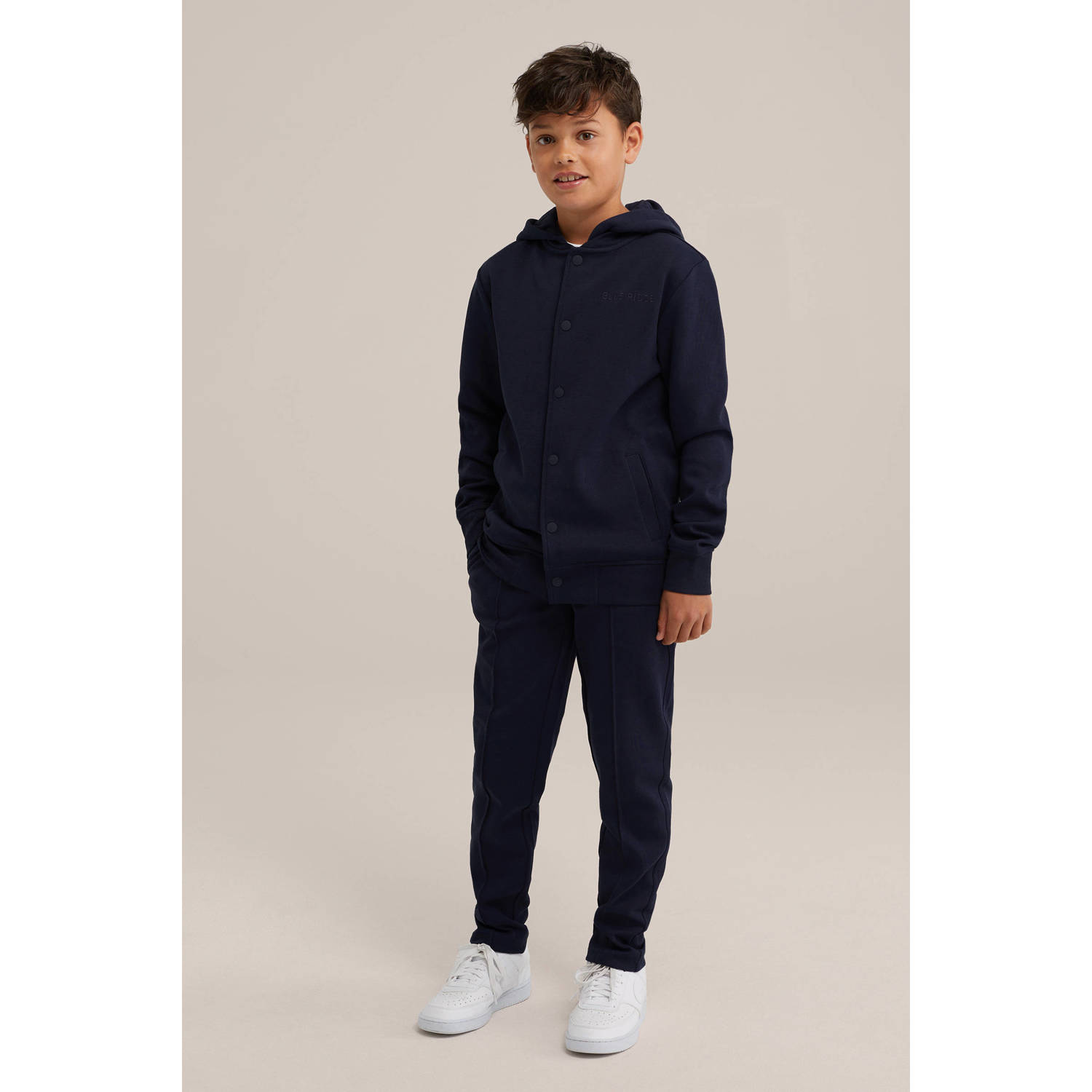WE Fashion broek donkerblauw