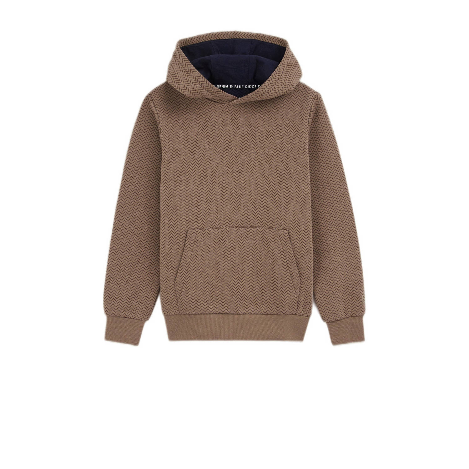 WE Fashion sweater met all over print bruin