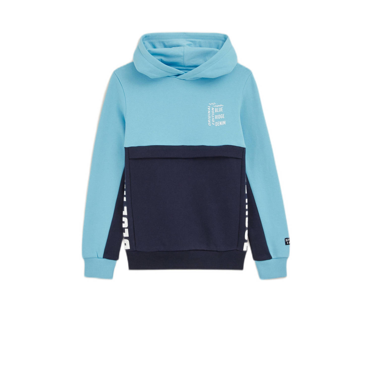 WE Fashion hoodie lichtblauw donkerblauw