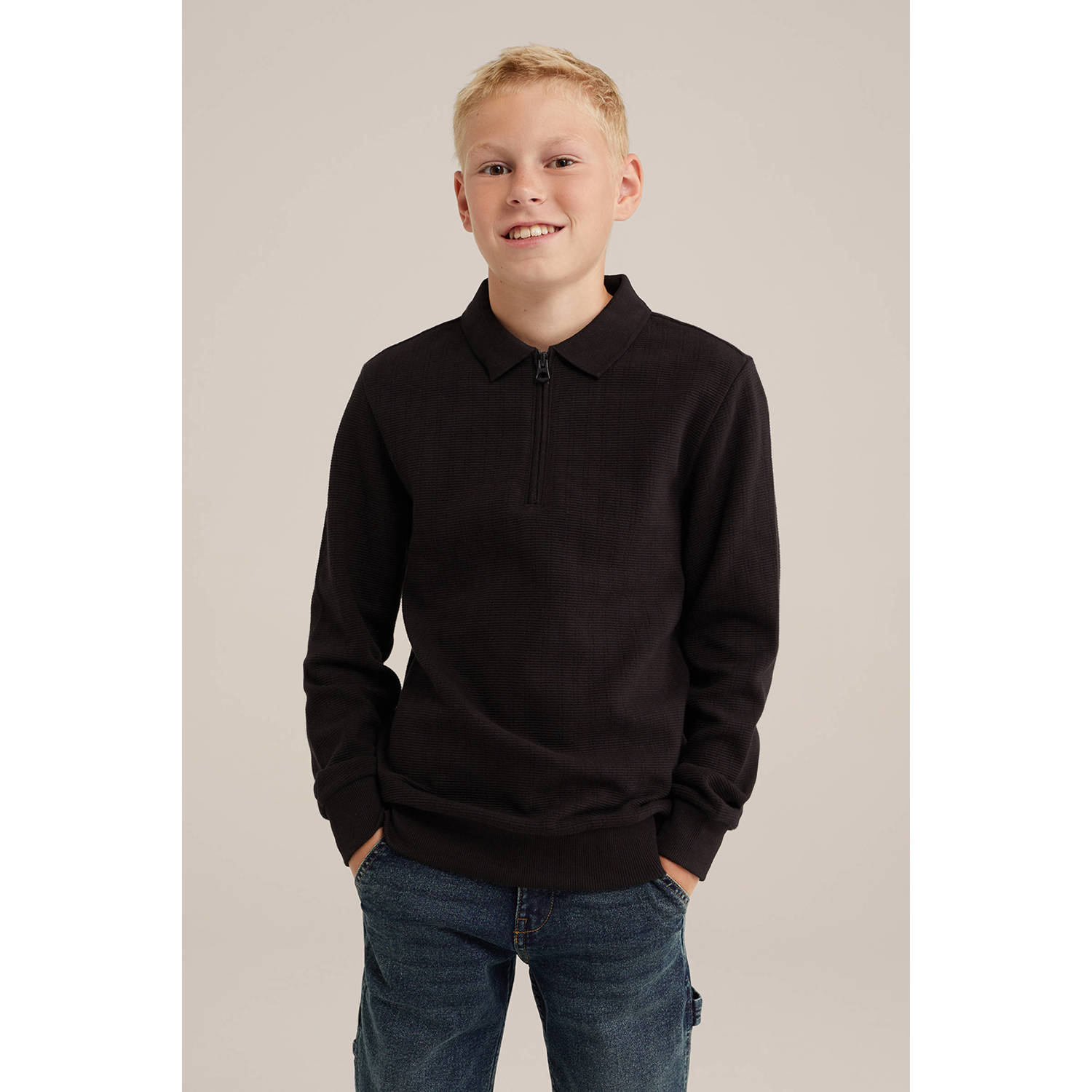 WE Fashion sweater zwart