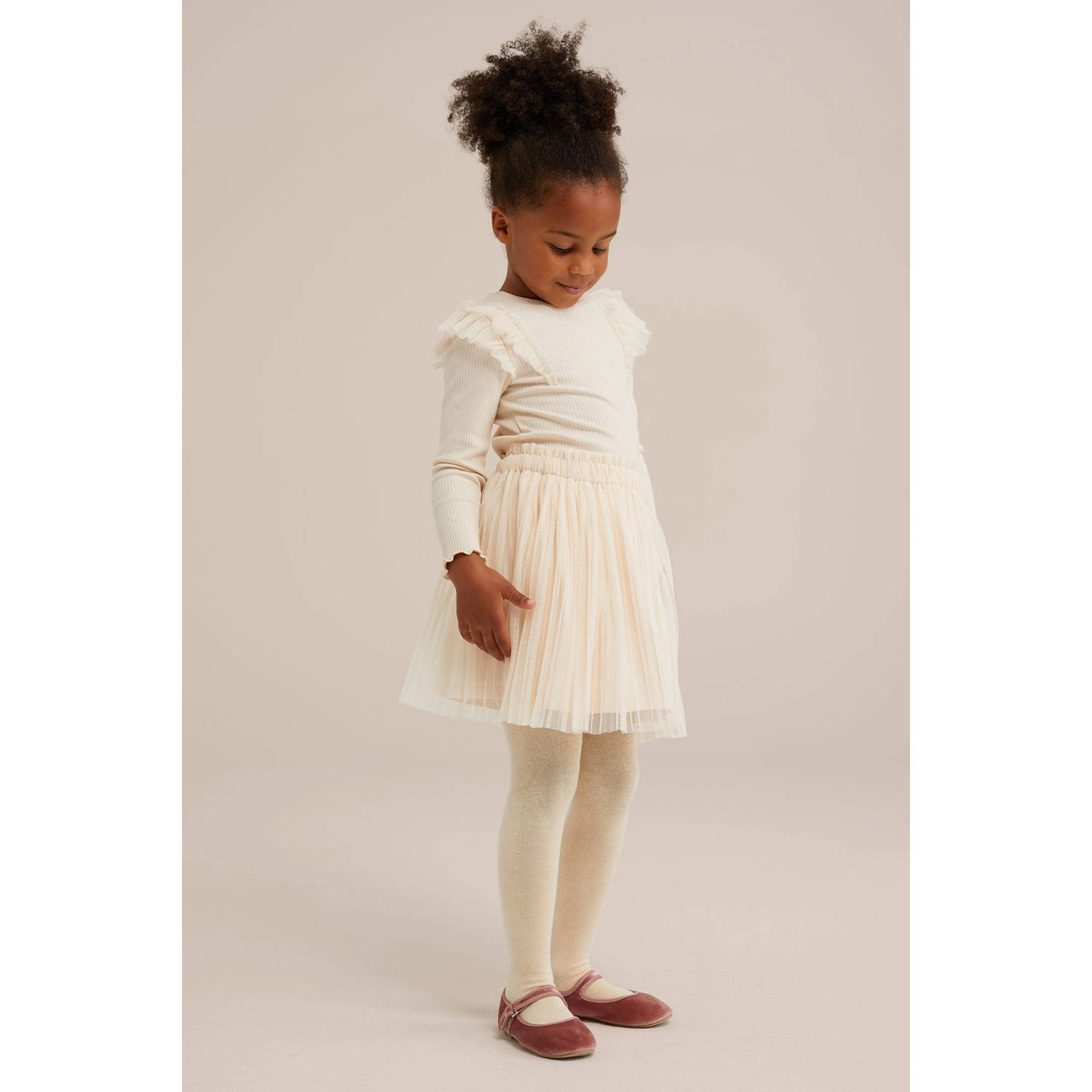 WE Fashion korte rok beige