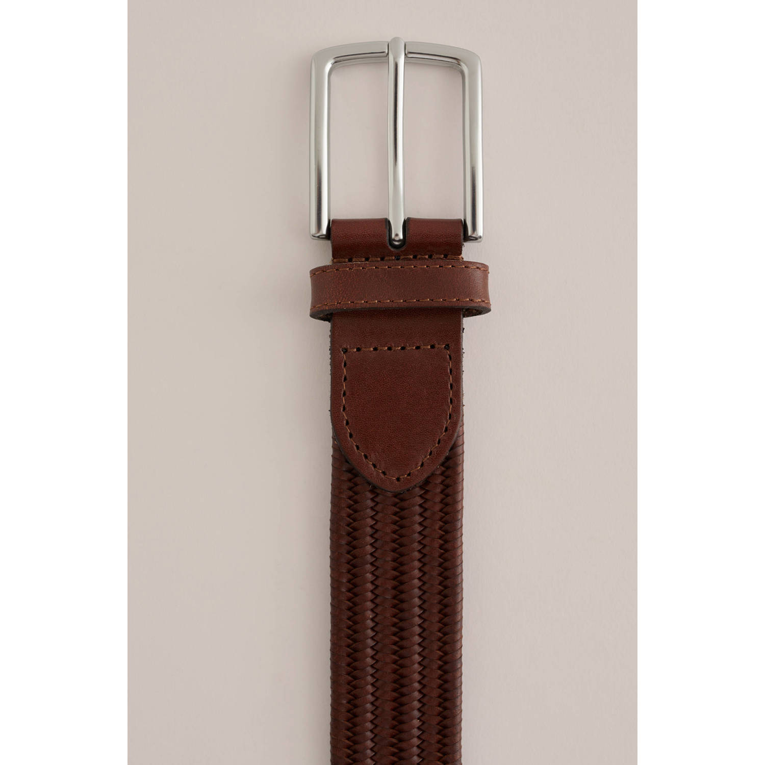 WE Fashion leren riem donkerbruin
