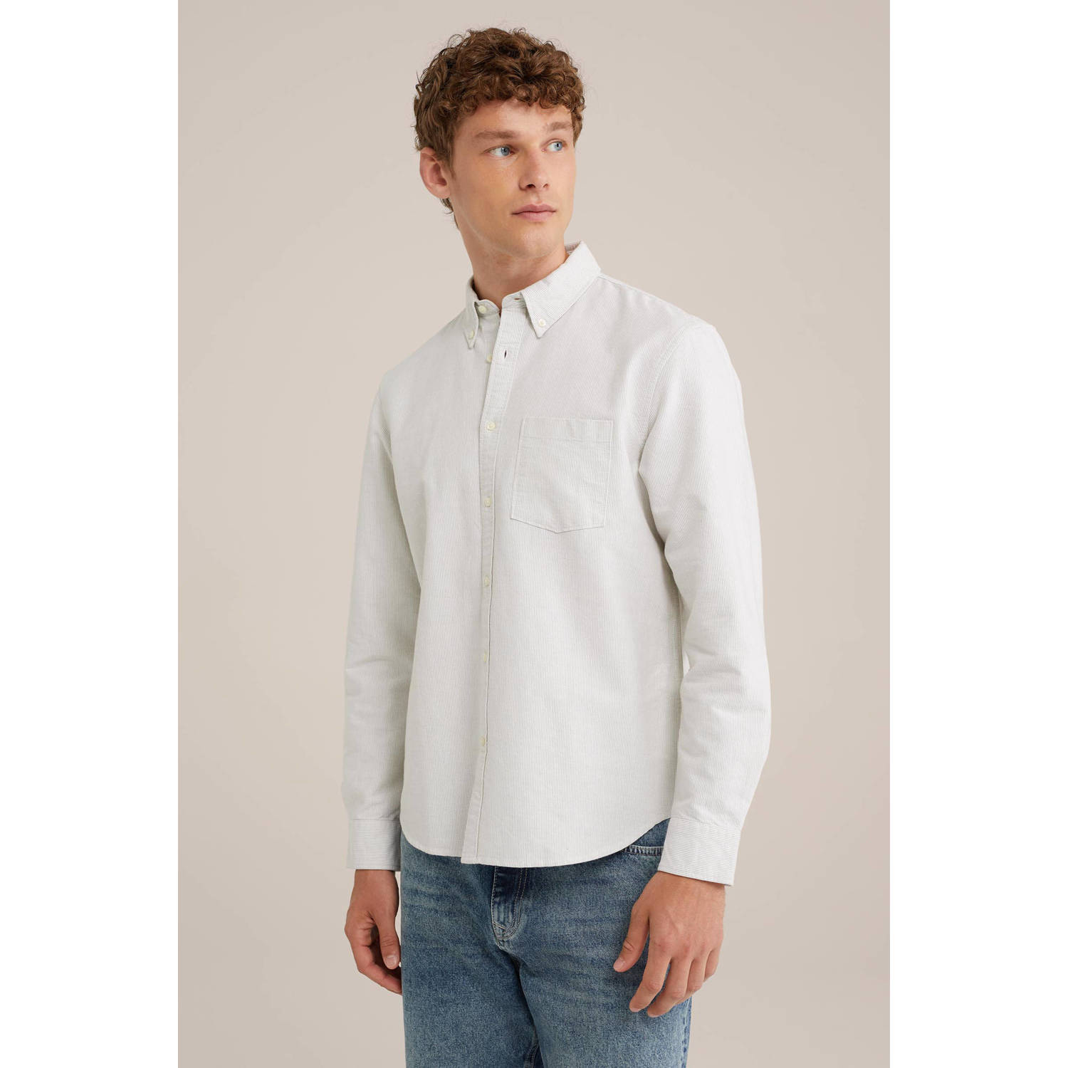 WE Fashion gestreept regular fit overhemd
