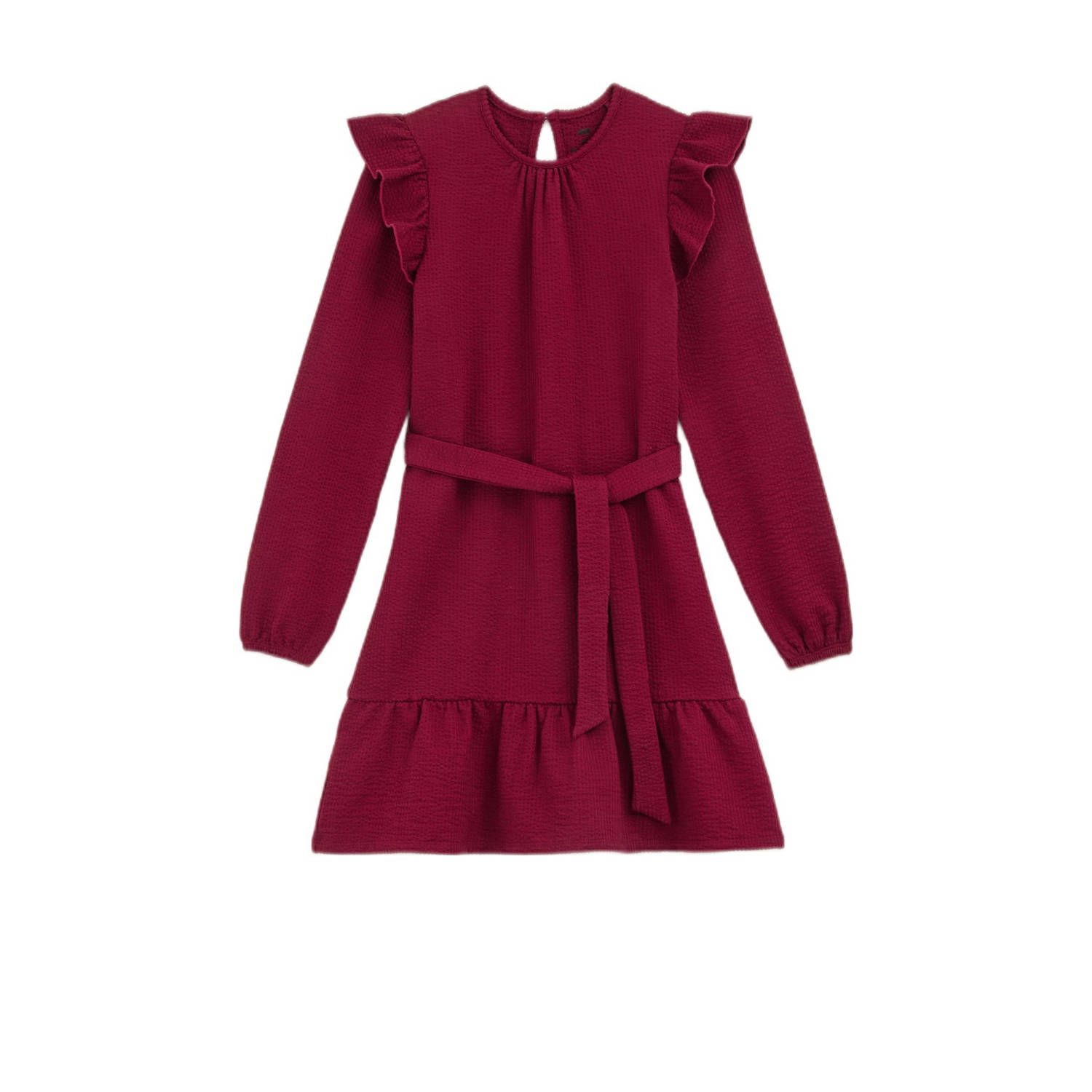 WE Fashion jurk donkerrood