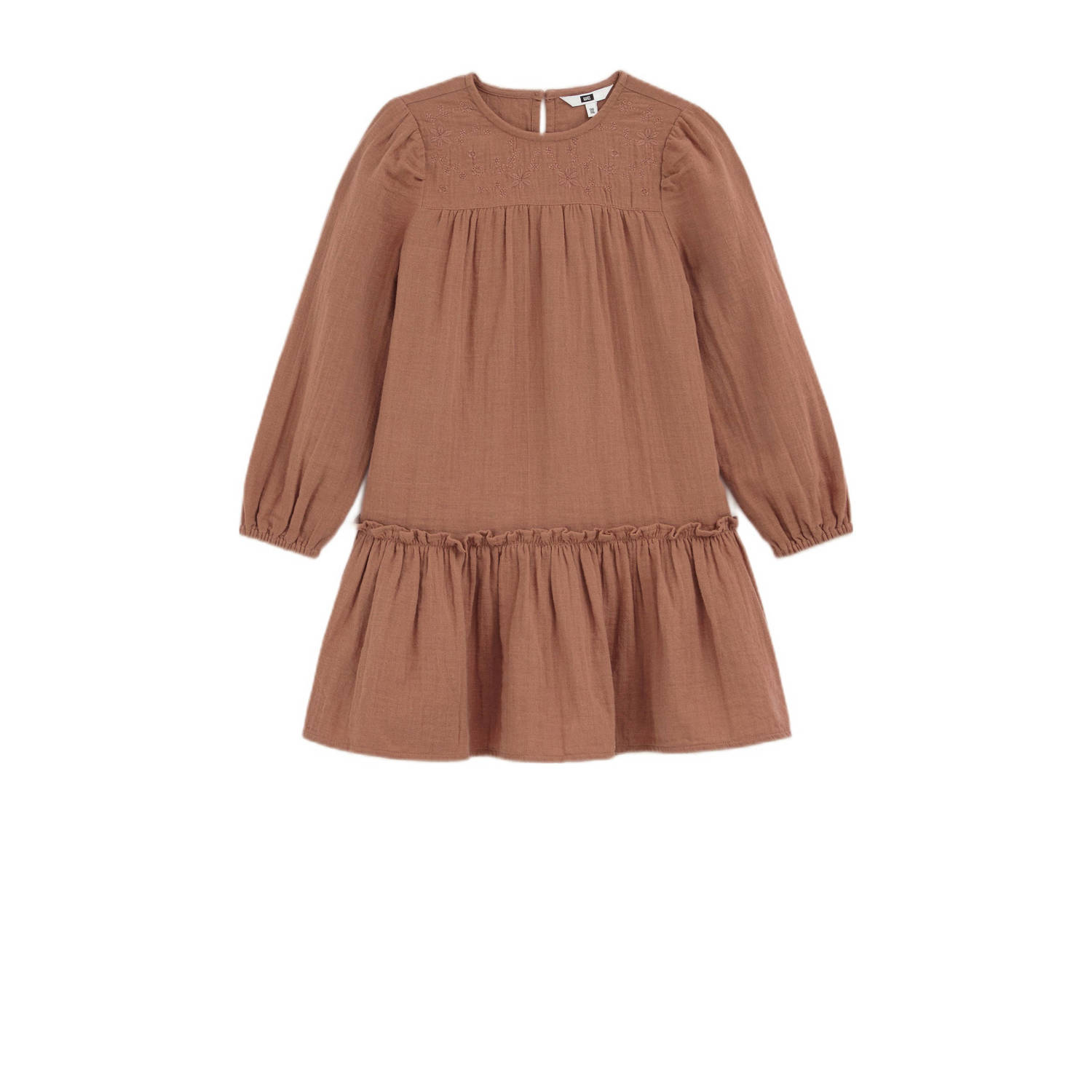 WE Fashion trapeze jurk lichtbruin