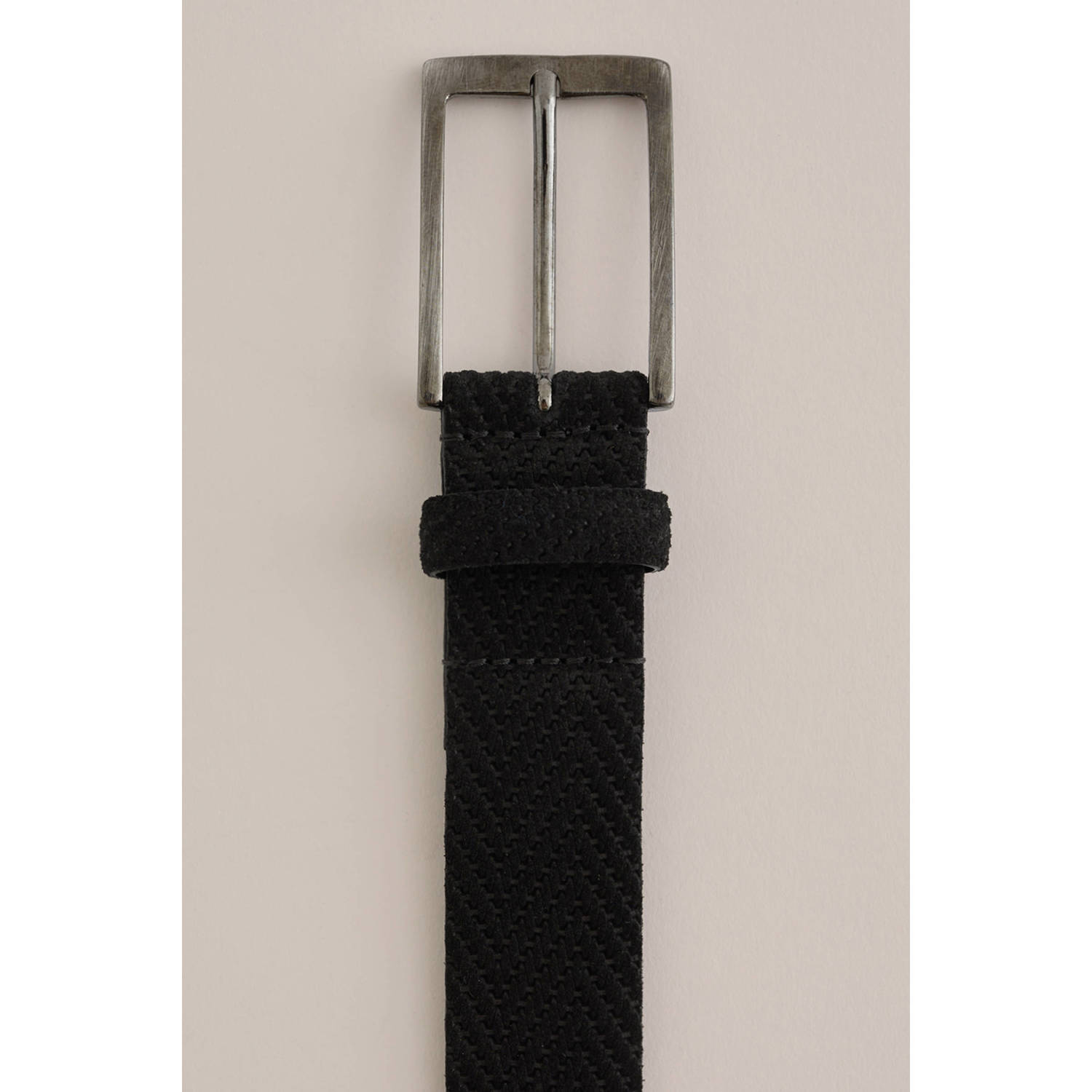 WE Fashion suede riem Braylan zwart