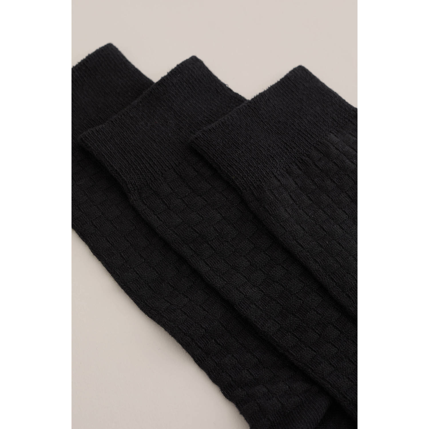 WE Fashion sokken set van 3 zwart