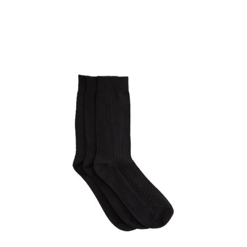 WE Fashion sokken - set van 3 zwart afbeelding