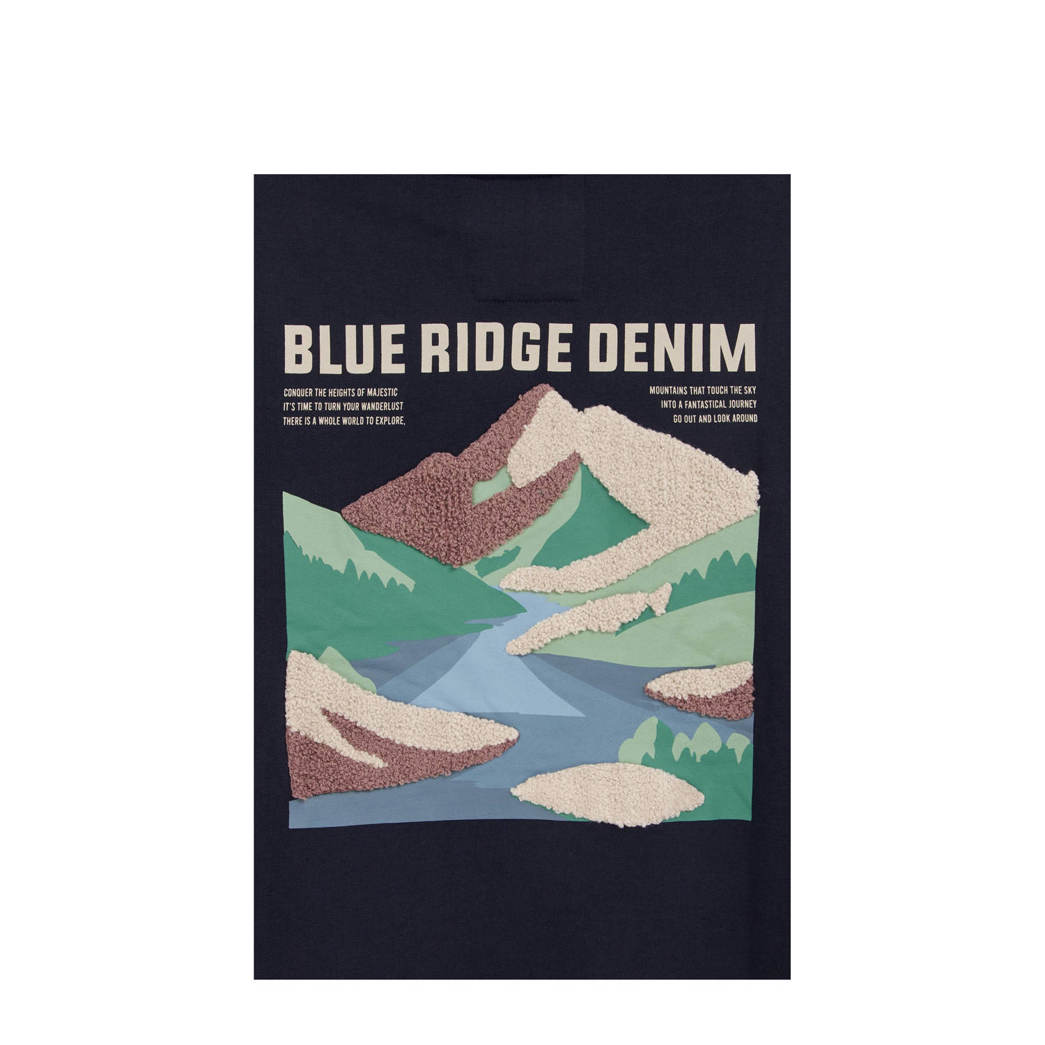 WE Fashion Blue Ridge sweater donkerblauw